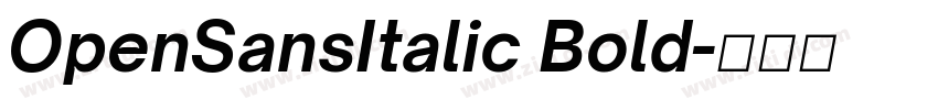 OpenSansItalic Bold字体转换